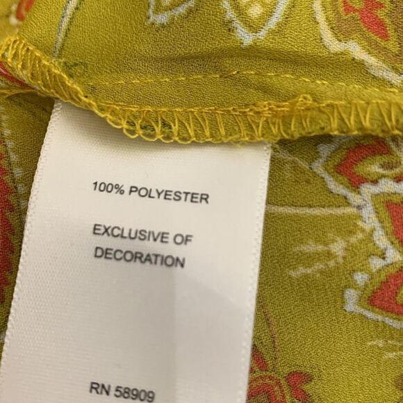 C & V Chelsea & Violet Size Medium Square Neck Green Red Shorts Tue Back Romper - Picture 12 of 12